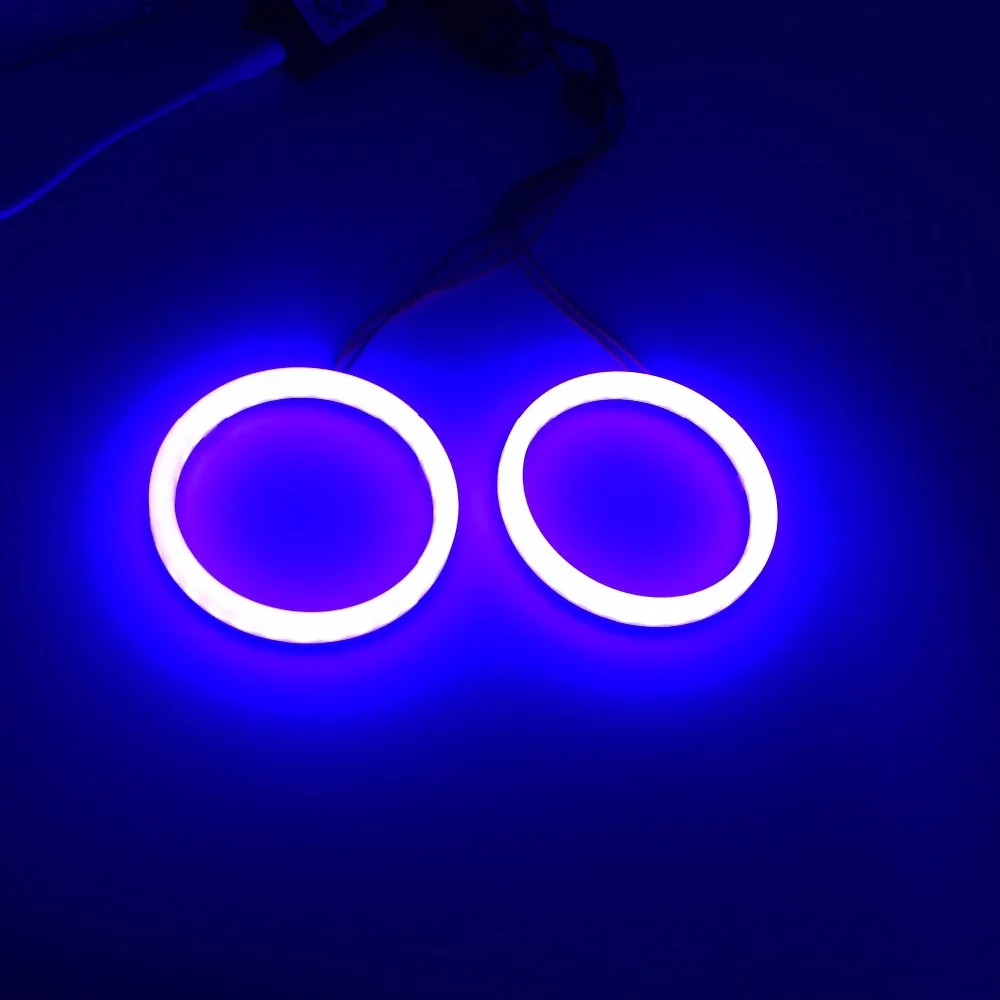 TAOCHIS RGB Angel eyes Mobile Pone APP Remote Control 60mm 70mm 80mm 90mm 95mm 100mm Motorcycle Auto Car Head Light Retrofit