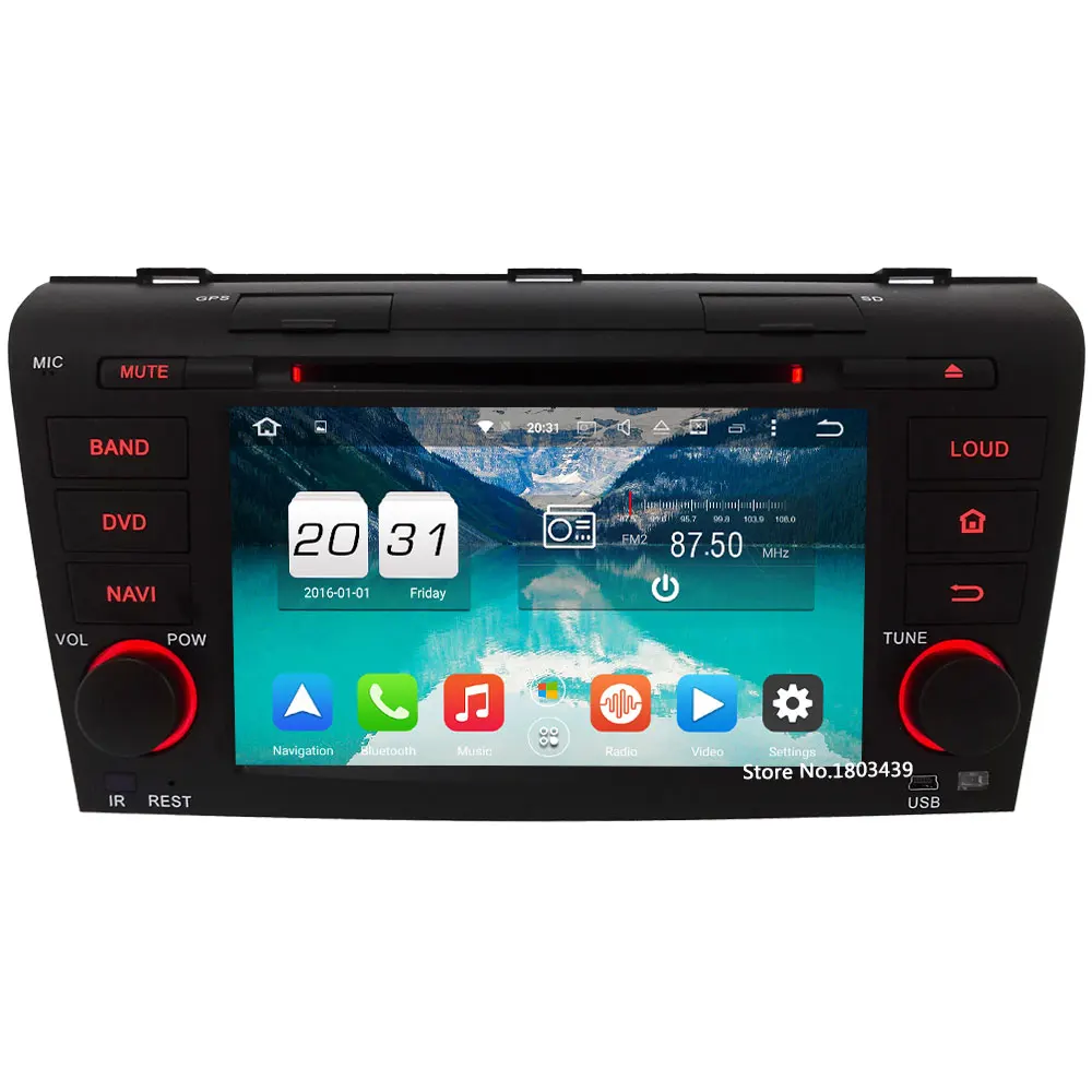 

7" Octa Core Android 6.0 4GB RAM 32GB ROM 3G/4G WIFI DAB+ RDS BT Car DVD Multimedia Radio Audio GPS Player For MAZDA 3 2004-2009
