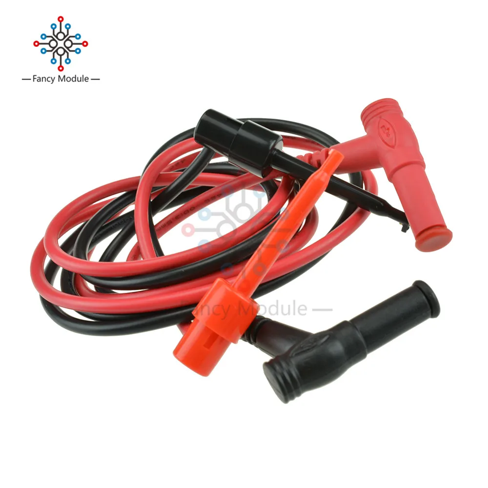 Description Picture 6 of item1Pair For Multimeter Test Equipment Banana Plug To Test Hook Clip Probe Cable Connector