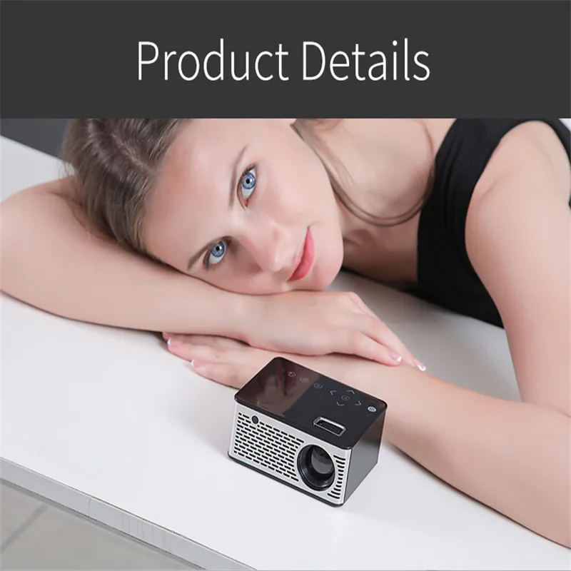 

T200 LED Mini Projector HD Portable HDMI USB AV Support Power Bank Charging Mini Projector