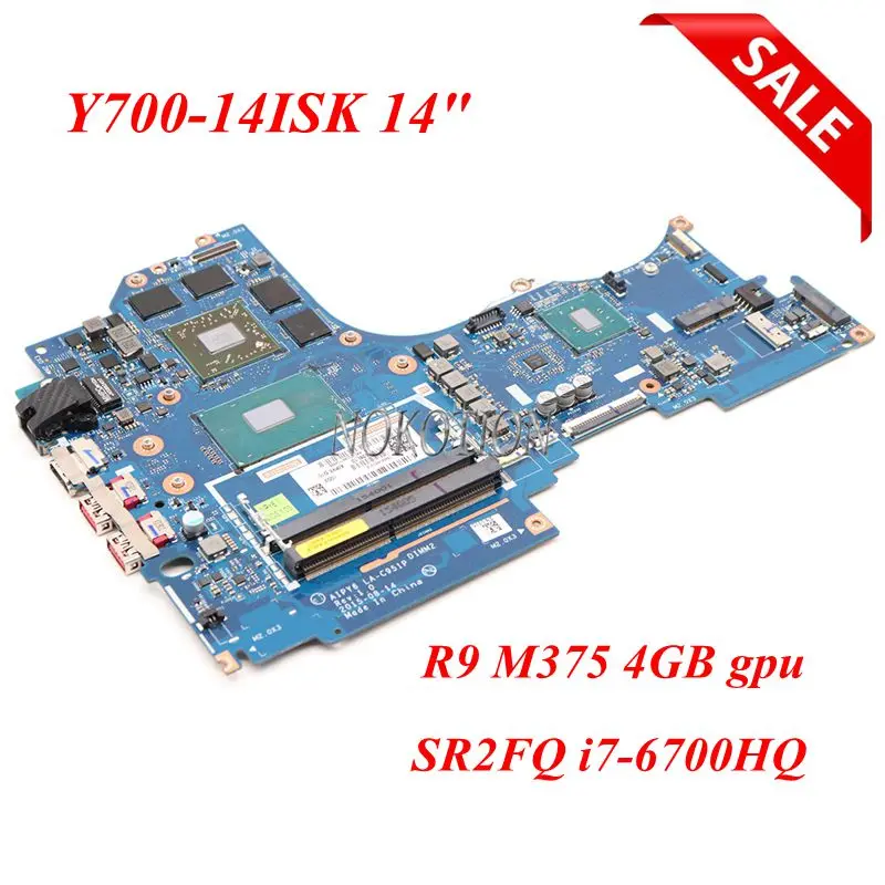 FRU:5B20M55518 AIPY6 LA C951P материнская плата для ноутбука Lenovo ideapad Y700 14ISK 14 &quotSR2FQ i7 6700HQ R9 M375 4G