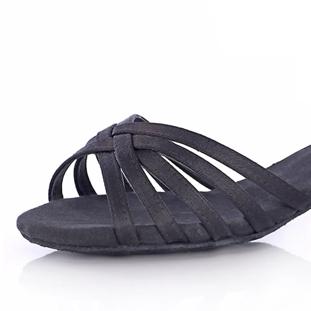 Дешевая Женская танцевальная обувь для латинских танцев женская обувь для сальсы женская обувь на низком каблуке для бальных танцев обувь для латинских танцев Танго для девочек/детей