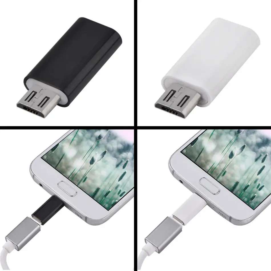 Micro USB мужчина к USB 3,0 Тип-C переходник с внутренней резьбой конвертер для синхронизации и подзарядки Разъемный соединитель для Android