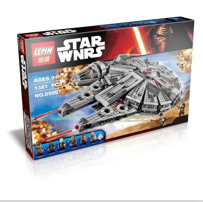 

Star Wars 7  Darth Vader Millennium Falcon Figure Toys building blocks set marvel   Kits Rey BB-8 Compatible Toy Gift