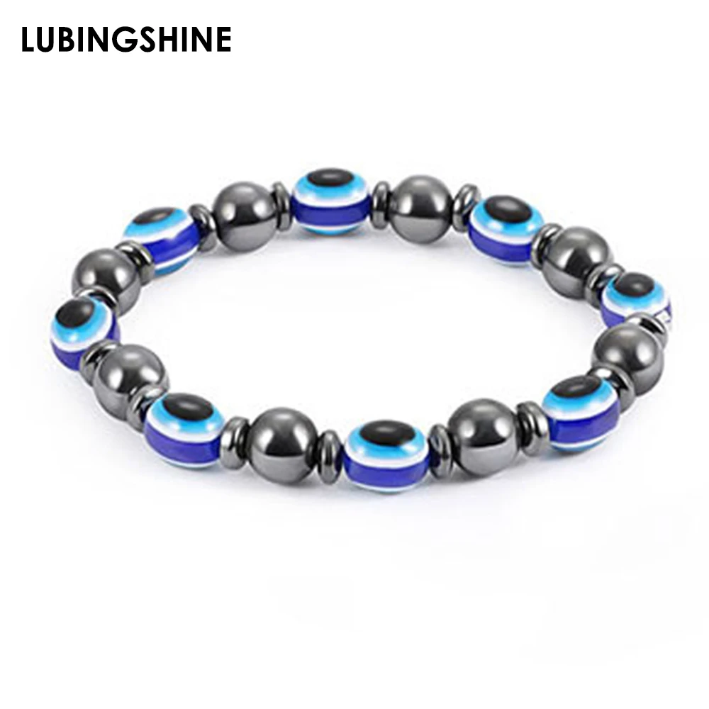 

Fashion Slimming Weight Loss Bracelets Round Black Eye Stone Magnetic Stretchy Therapy Bracelet Health Care Jewelry Gift