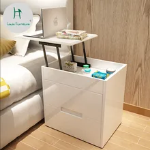 Луи Мода тумбочки простой шкаф современный выпечки краски многофункциональный хранения подъемник ленивый украшения спальни