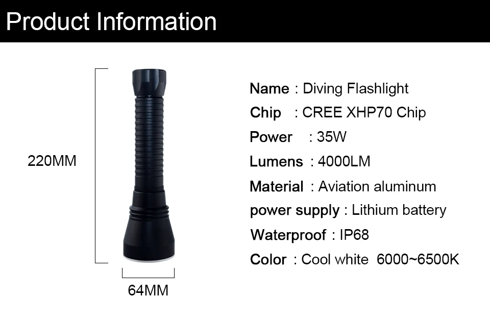 4000LM diving flashlight (2)