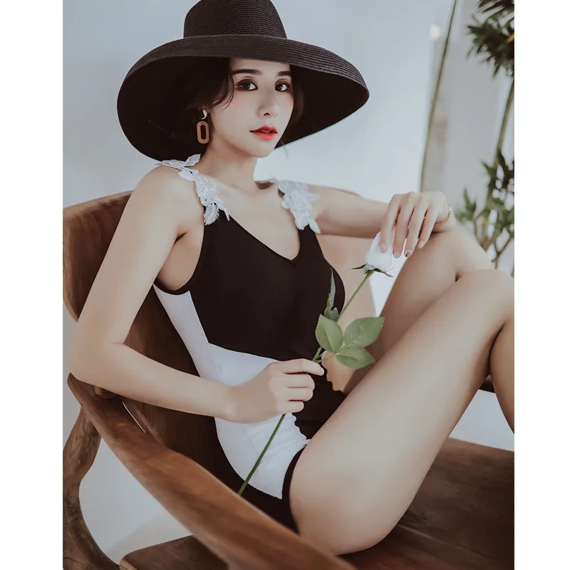

One Piece Swimsuit Swimwear Women 2019 Bikini One-Piece Swim Wear Woman Color Hide Back Animal Linen Sierra Surfer Plus Size 1