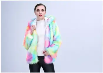 

2017 autumn and winter new fashion imitation fur women's hat with mink luxury temperament fur coat