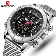 Часы наручные NAVIFORCE Мужские кварцевые Светодиодные роскошные