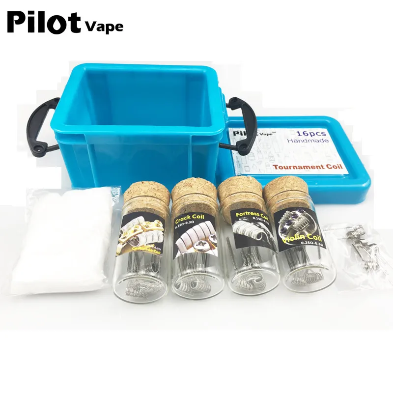 

Pilot VAPE 21pcs/box E-Cig Tournament Coiling Kit Violin Prebuilt Coils Heating Wire for RDA Rebuildable DIY Atomizer coil tool