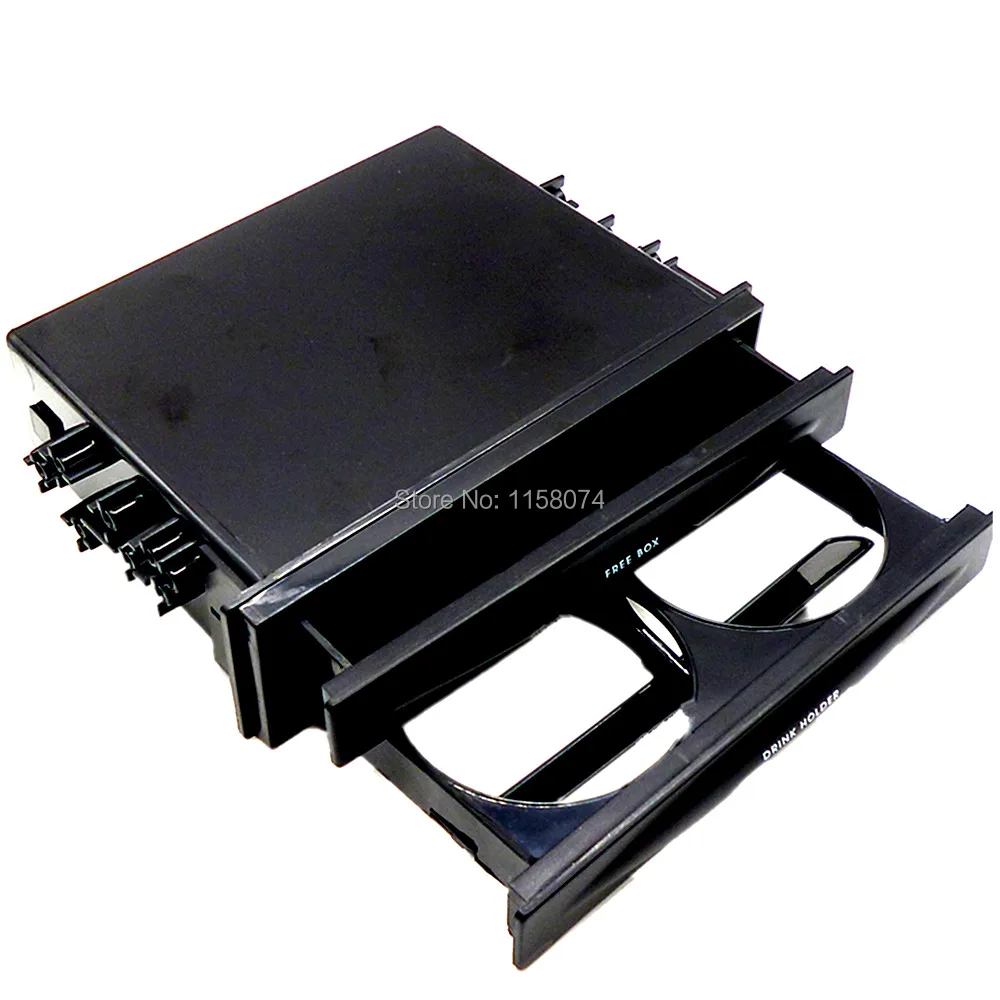 Radio Dash Kit Install Storage Box Double Din Layer With Drink-Cup Holder