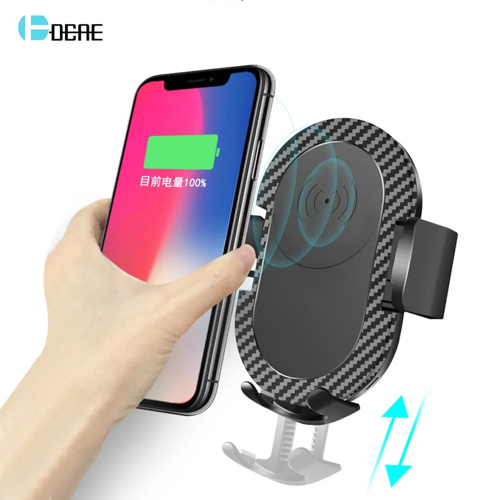 

DCAE QI Car Wireless Charger Air Vent Stand For iPhone X XS Max XR Samsung S9 S10 for Xiaomi 9 Fast Wireless Charging Holder