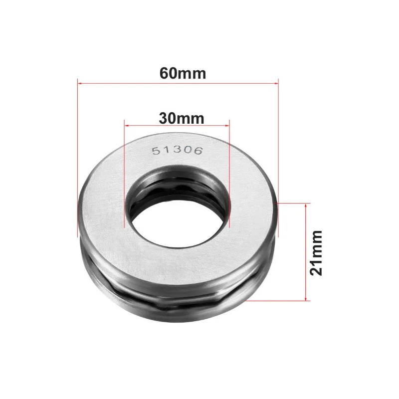 51306 одинарные упорные шарикоподшипники 30 мм x 60 мм x 21 мм подшипниковая сталь