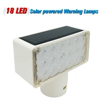 Солнечный Предупреждение светочувствительных строб вспышки Предупреждение светодио дный внимание лампы 18 шт. высокий свет SMD светодио дный s красный и синий чередование освещения
