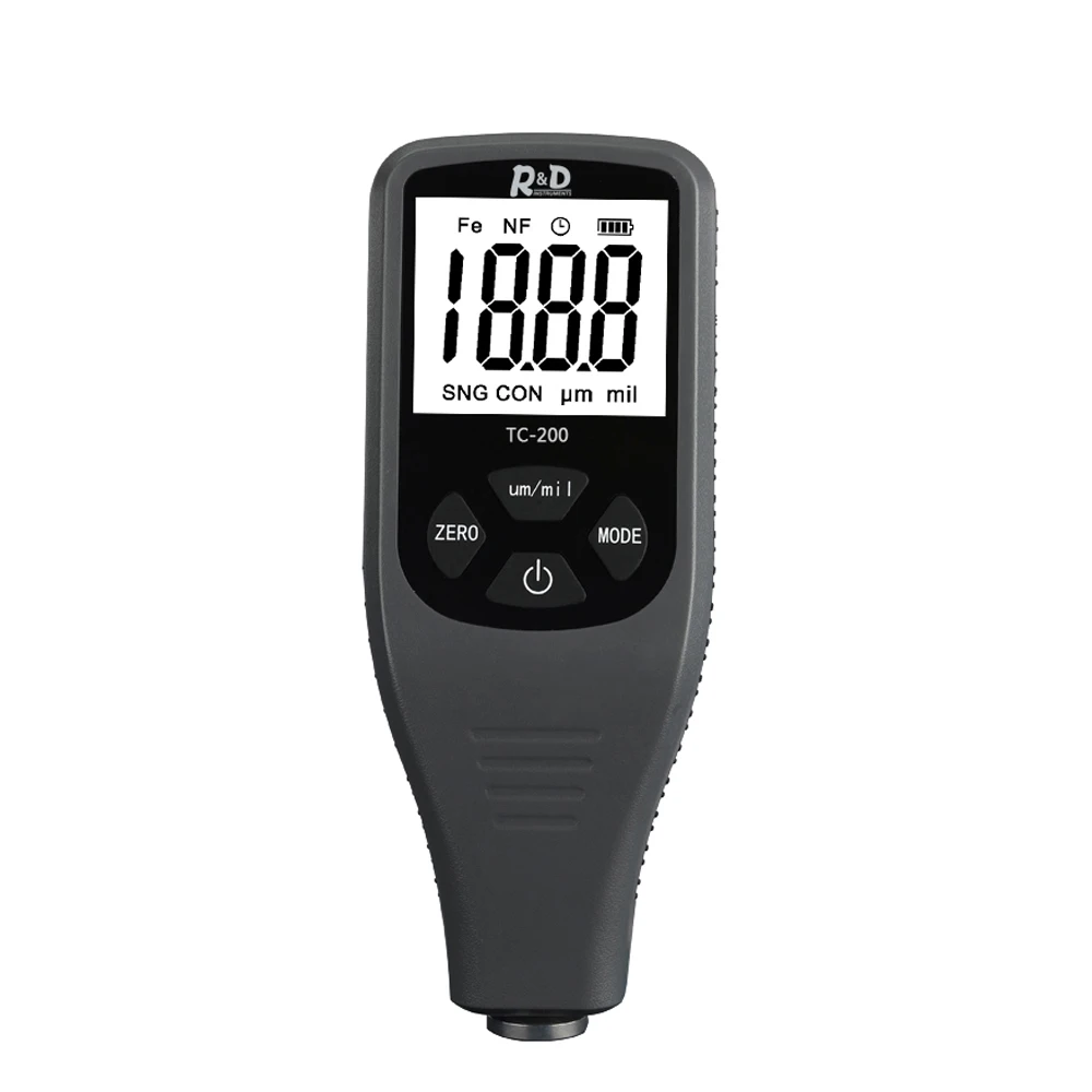 

TC200 Digital Coating Thickness Gauge Mini Car Paint Compact LCD Portable Thickness Meter with Backlight Probe Metal Testering
