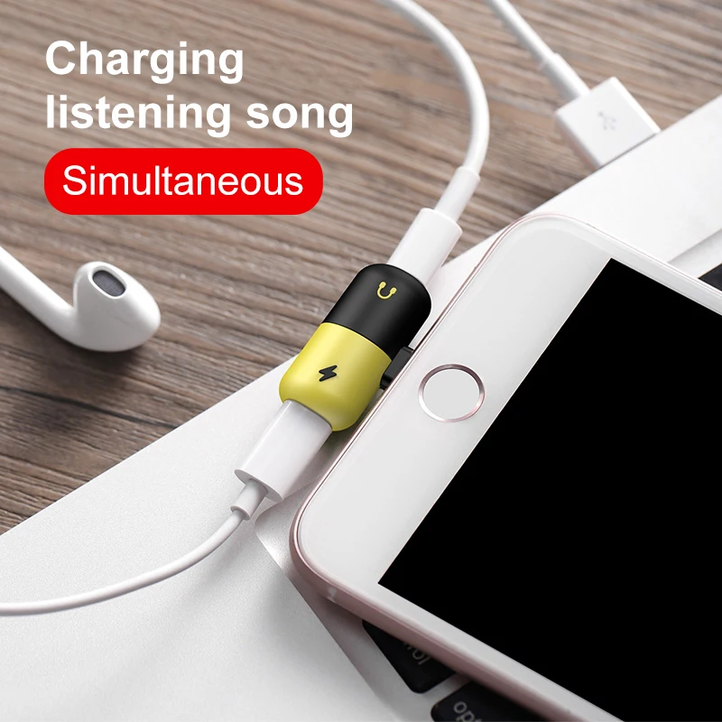 Beste Mini Audio Adapter Voor iPhone 7 8 Plus X Opladen Audio 2 in 1 Lader Kabel Adapter Voor Bliksem jack naar Oortelefoon AUX Kabel