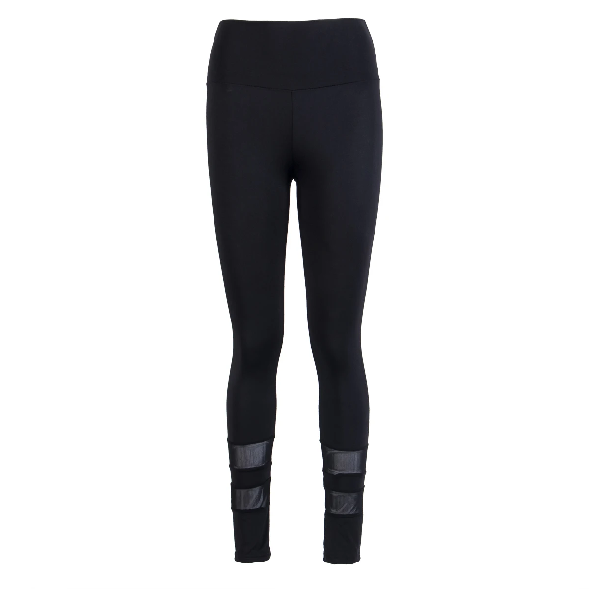 Повседневные женские Стрейчевые брюки, высокая полоска на талии, укороченные брюки, обтягивающие брюки - Цвет: Черный