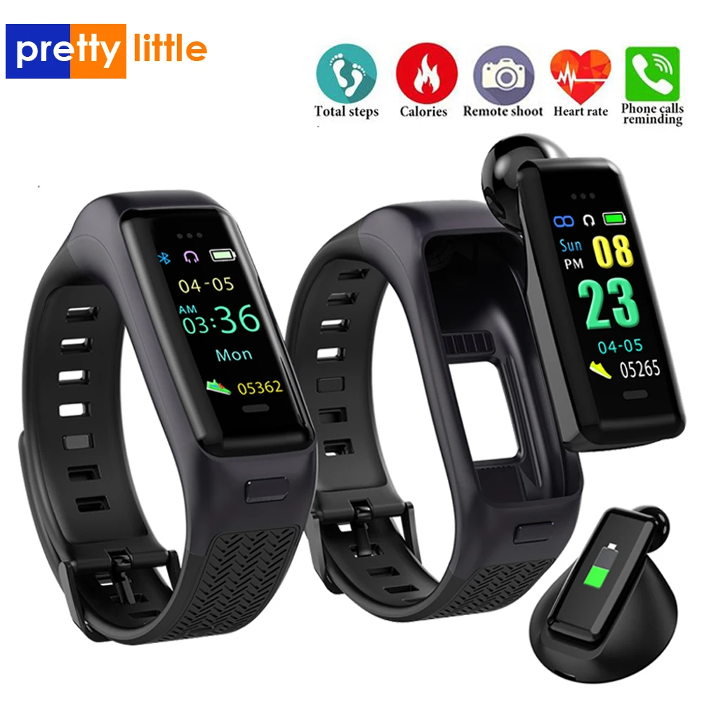 

Smart Watch Bluetooth Earphone belt waterproof Fitness exercise B03 Smart Bracelet heart rate Pedometer