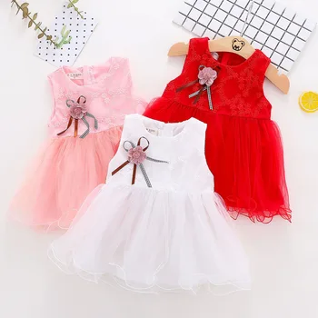 

Baby Girl Dresses 2019 Infant Baby Girls Sleeveless Dress Striped Print Ruffles Dress Princess Dresses kiz cocuk elbise A1