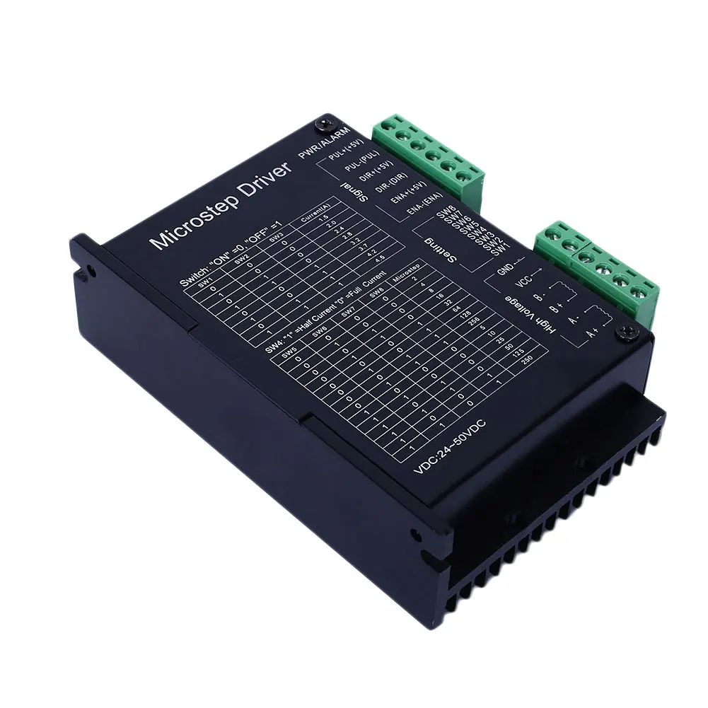 DM542A 2/4 фаза Nema23 гибридный шаговый драйвер 4.2A контроллер микроконтроллера ЧПУ 18 В~ 50 в шаговый двигатель