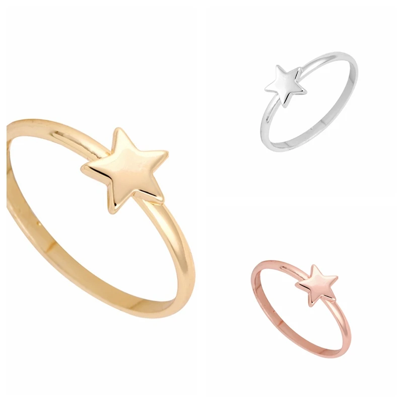 Jisensp, новинка, модное мини милое кольцо в виде звезды, нержавеющая сталь, крошечная звезда, кольца для женщин, ювелирные изделия для девочек, подарок на день рождения