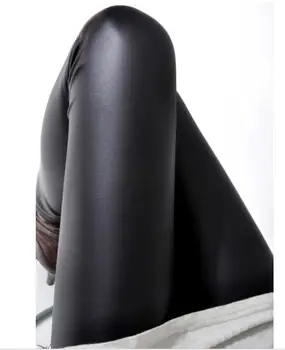 

Hashion Pencil High elastic leather trousers versatile leather pants Thin leather trousers Super Elastic Pants L1068