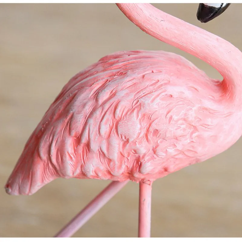 High Quality Resin Pink Flamingo Decor For Home Decoration Accessories Sculpture Figurine Gifts Wedding Supplies Home Decor (12)