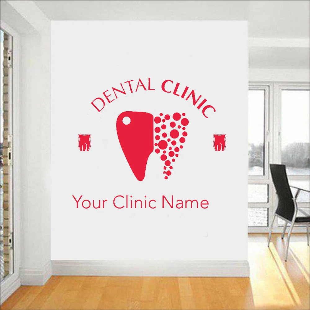 Dentist Smile Wall Art Stickers Removable Personalized Clinic Name Wall  Decal Dental Care Decals Custom Mural Wallpaper Z741|Wall Stickers| -  AliExpress