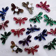 1000 шт./лот, смешанный 4 цвета Пластиковые Стрекоза наклейки, растительный орнамент, Классические игрушки. детский сад ремесел. DIY ремесла