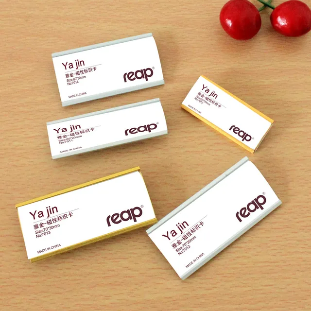 7013J Staff Name Reusable Aluminum Alloy DIY Employee Name Badge Name Tags with Safepin for