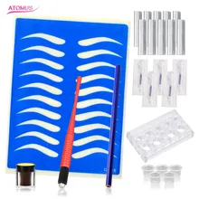 Татуировки чернила для бровей ручка набор практики Полупостоянный микроблейдинг tebori anesico Para Лучшие татуировки машины цена бровей Макияж