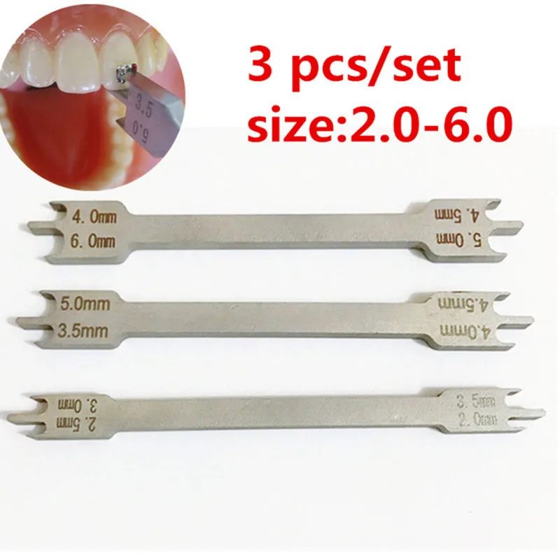 

3 Pcs/Set Dental Bracket Gauge Locator Stainless Steel Rod Bracket Positioner Orthodontic Materials Bracket dentistry