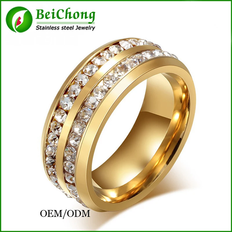 Buy Fashion Luxury Crystal Rings Wholesale Gold