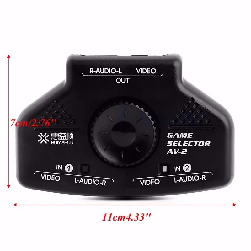2Way Аудио Видео AV RCA Селектор переключатель разветвительная коробка 3RCA кабель для XBox DBDB
