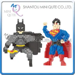 Оптовые 48 шт./лот Mix 2 модели мини Qute Kawaii мудрый Hawk Marvel «мстители» Бэтмен против Супермена строительные блоки Развивающие игрушки