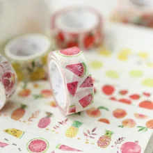 fruit washi tape set watermelon masking tape Kawai washi Creativity washitape stickers scrapbooking fita adesiva good morning cartoon washi tape papelaria material escolar masking tape stickers scrapbooking washitape fita japanese stationery