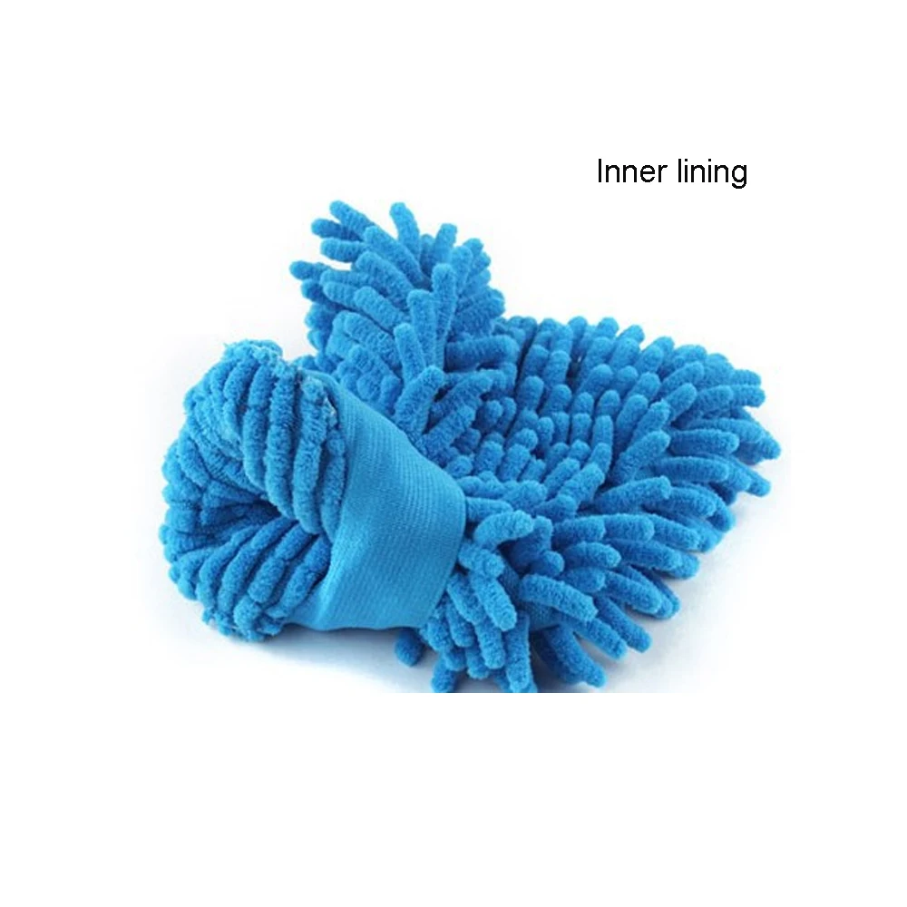 (10 pieces/lot) Car Wash Glove Double Side Microfiber Chenille Soft Fabric Car Washing Glove Cleaning Care