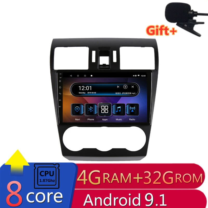 Flash Deal 9" 4G RAM 8 cores Android Car DVD GPS Navigation For Subaru Forester XV WRX 2013-2018 audio stereo car radio headunit wifi 0