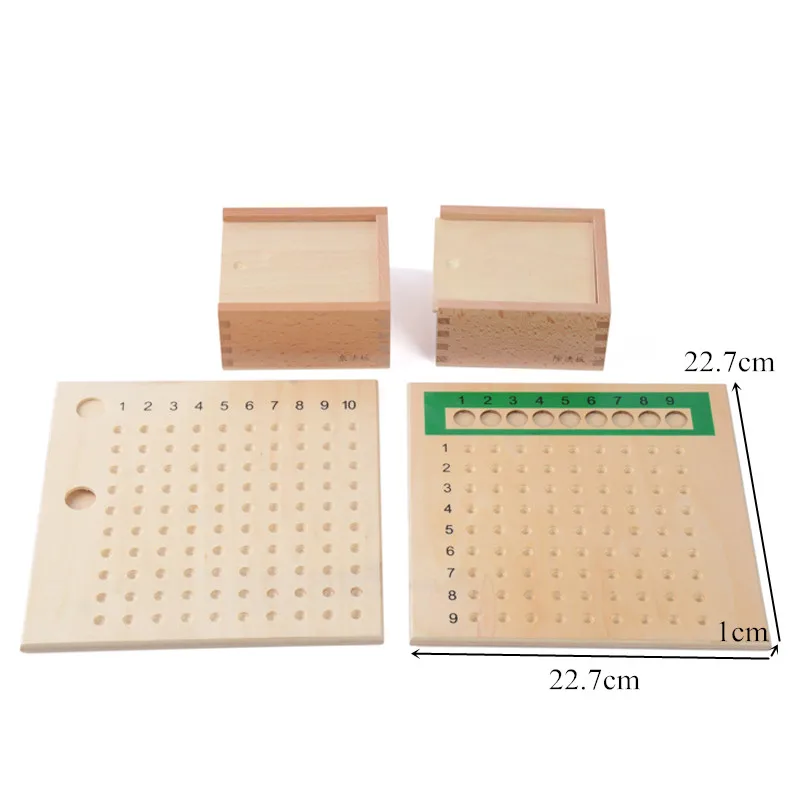Baby Toy Montessori Multiplication Bead Board and Division Bead Board for Early Childhood Education Preschool Training Toys