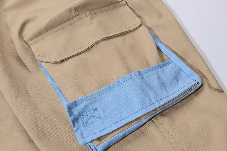 Men's Side Pockets Harem Pants Hip Hop Casual Design Patchwork Male Joggers Trousers Fashion Streetwear Pant