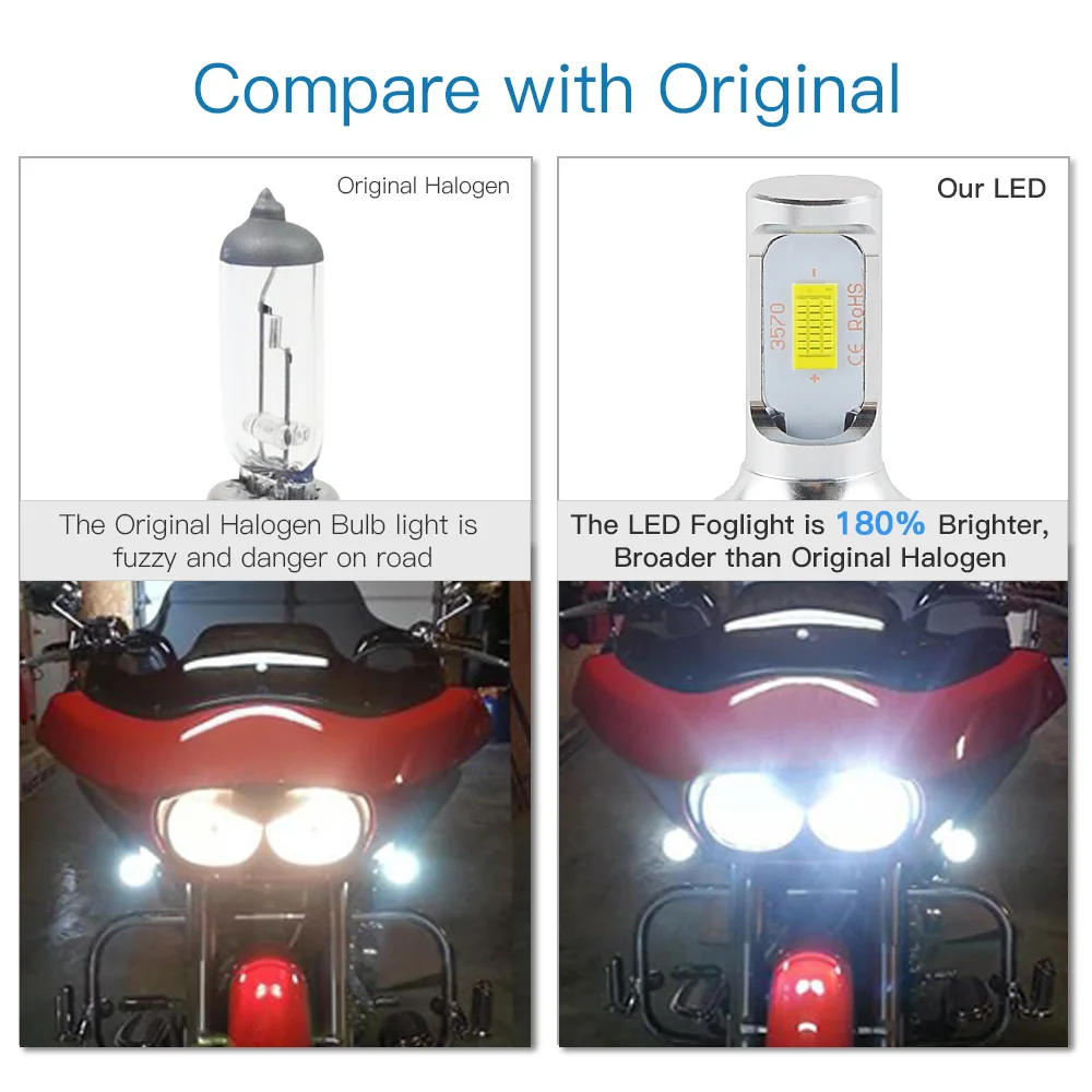 Nicecnc 100w Led Headlight Bulbs Lamp For Kawasaki Kdx200 Kdx250 Kfx450r Klx250r Klx300r Klx650 Mule 3000 3010 Prairie 300 400 Atv Parts Accessories Aliexpress