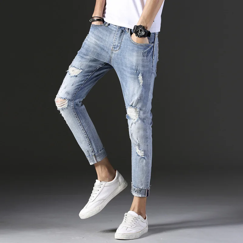 

Cheap wholesale 2019 new autumn winter Hot selling men's fashion casual Denim Pants MP423