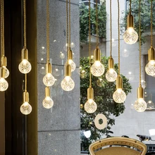 Современный минималистский Выгравированный дизайнерский стеклянный подвесной светильник s Скандинавская спальня G9 светодиодный Haning светильник кафе бар магазин одежды Декор светильники