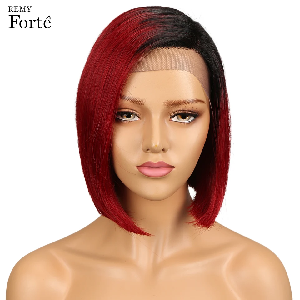 Remy Forte Short Human Hair Wigs For Black Women Brazilian Bob Lace
