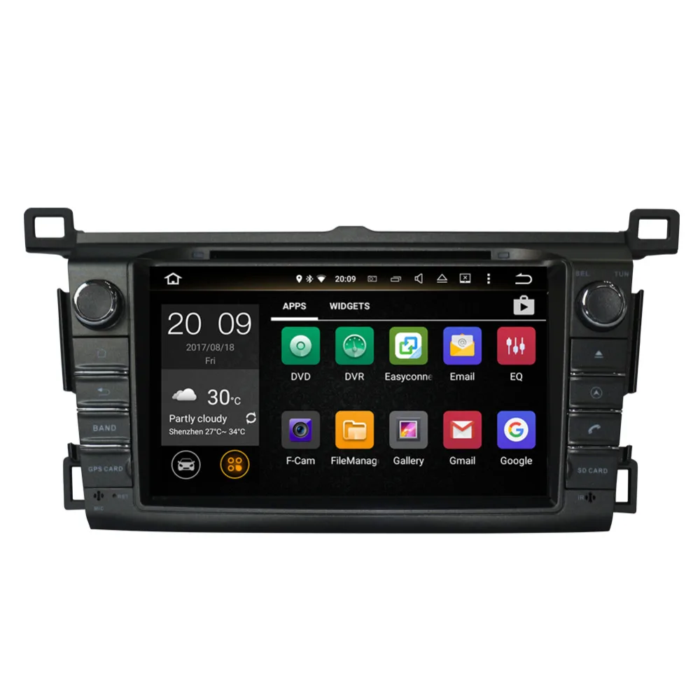 Cheap Android 7.1/8.0 Octa Core Car Radio Stereo CD DVD Multimedia Player For Toyota Rav4 2013- with GPS Navigation Bluetooth WIFI 3