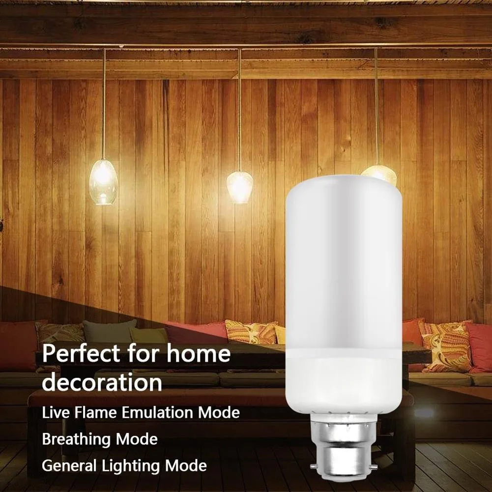 

LED Flame Effect Simulated Nature Fire Light Corn Bulbs Gravity Induction Decor Lamp GHS99