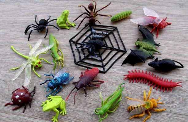 12 Plastic Figure Jungle sauvage Araignée Animaux Enfants Jouets Party Bag