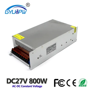 

Switching Power Supply DC 27V 29.6A 800W Power Supplies Transformer 220V 110V AC DC27V SMPS For LED Light CNC CCTV Machinery