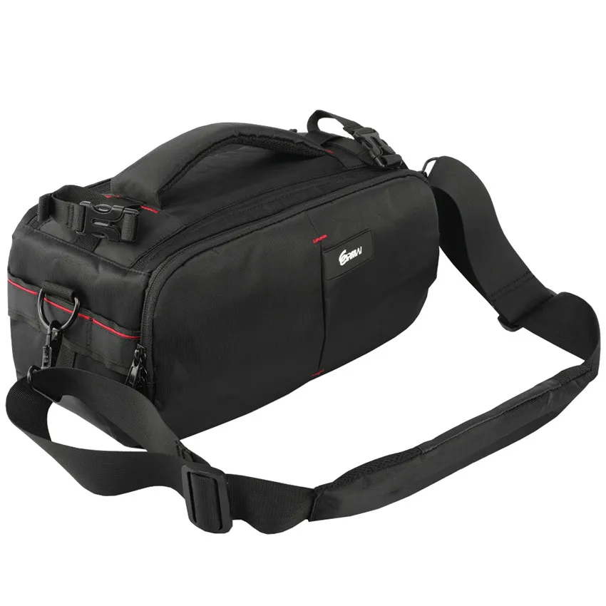 Cena DSLR zdjęcie noszenie ramię Nylon wodoodporny w osłona przeciwdeszczowa statyw kamery torba obiektyw wyściełane etui etui do Canon Nikon Sony SLR